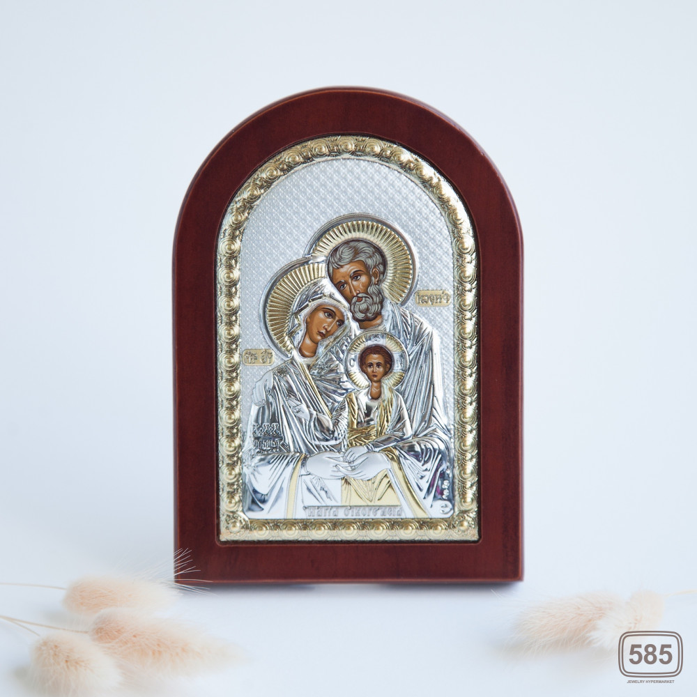 Ікона Святе Сімейство срібна з позолотою