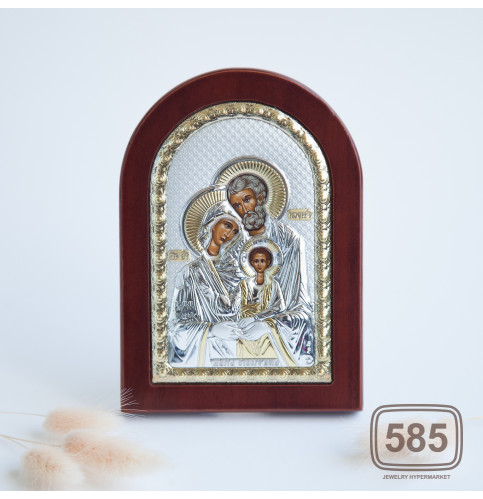 Ікона Святе Сімейство срібна з позолотою