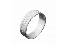 Обручальное кольцо серебряное