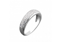 Серебряное кольцо с россыпью кристаллов