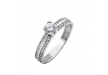 Серебряное кольцо с одним камнем Примадонна