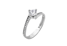 Серебряное кольцо с одним камнем Монна Лиза