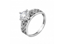 Серебряное кольцо с одним камнем Сферы