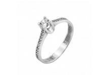 Серебряное кольцо с одним камнем Ницца