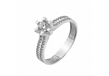 Серебряное кольцо с одним камнем Валенсия