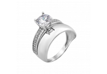 Серебряное кольцо двойное Элит