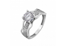 Серебряное кольцо с одним камнем Мистерия