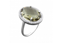 Серебряное кольцо с большим камнем
