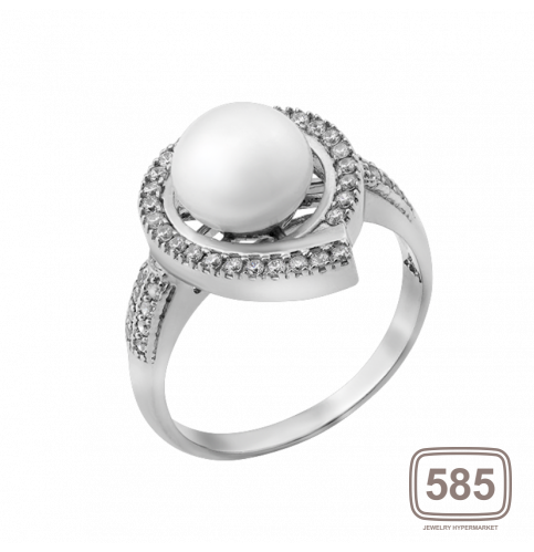 Серебряное кольцо с жемчугом Шелл