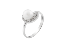 Серебряное кольцо с жемчугом Тропики