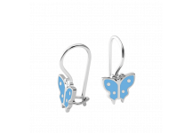 Дитячі срібні сережки Метелики ВС-057ер