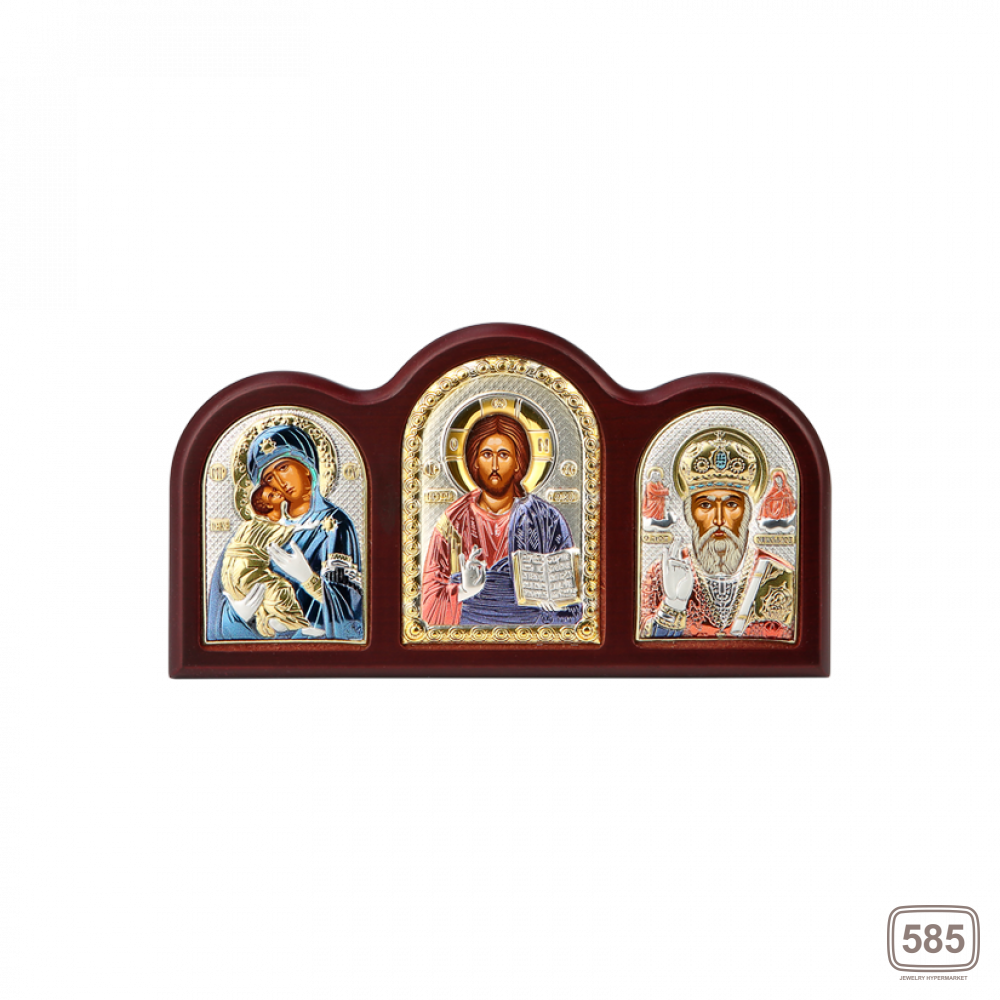 Триптих со Спасителем, Богородицей Владимирской и Святым Николаем