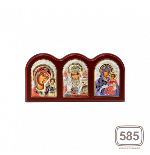Триптих со Святым Николаем, Богородицей Казанской и Богородицей Иерусалимской