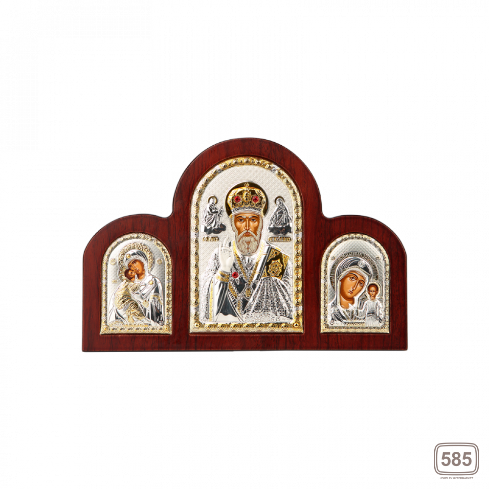 Триптих со Святым Николаем, Богородицей Казанской и Богородицей Владимирской