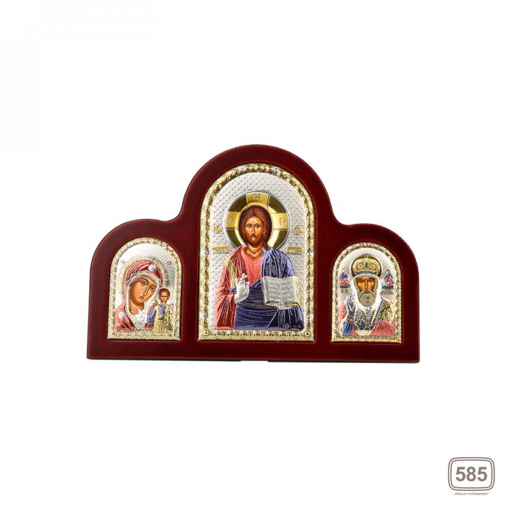 Триптих со Спасителем, Богородицей Казанской и Святым Николаем