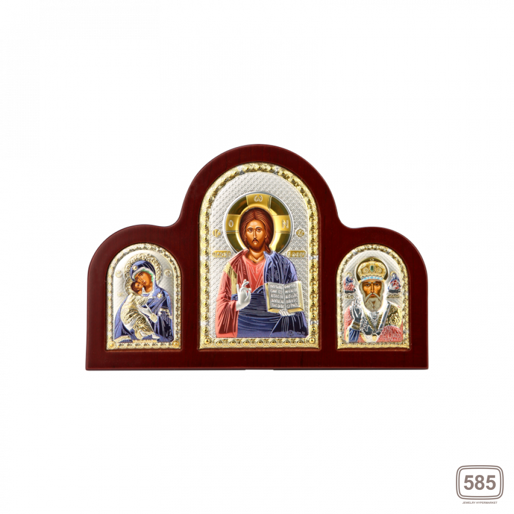 Триптих со Спасителем, Богородицей Владимирской и Святым Николаем