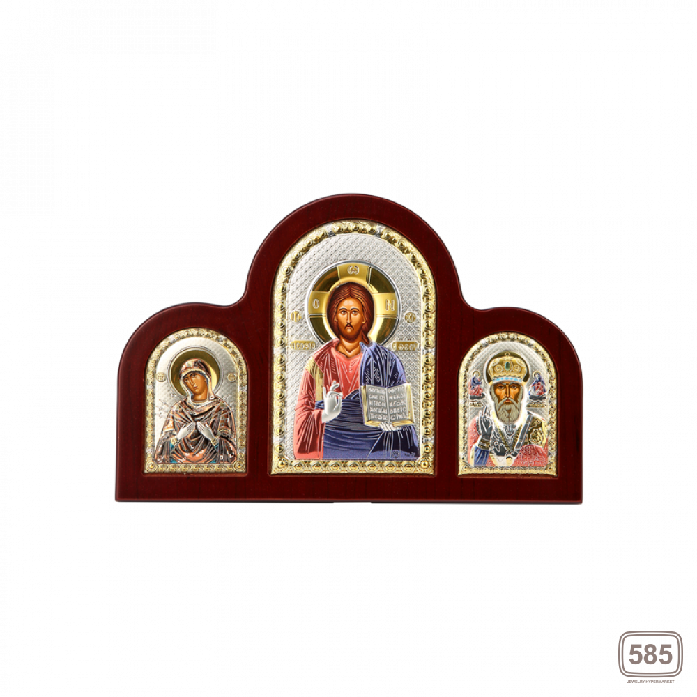 Триптих со Спасителем, Богородицей Семистрельной и Святым Николаем