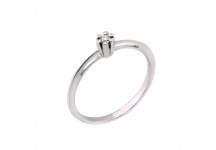 Серебряное кольцо с одним камнем мини Бутончик