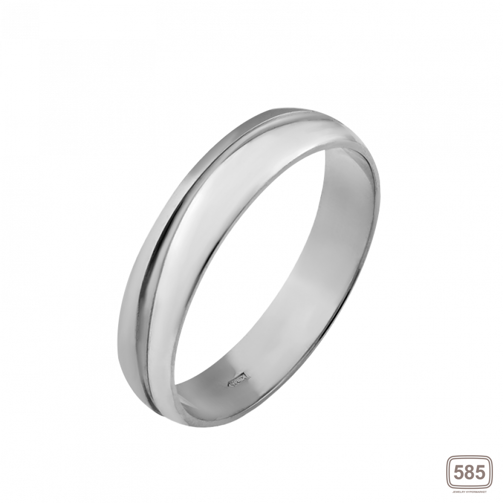 Обручальное кольцо серебреное тоненькое Волна 