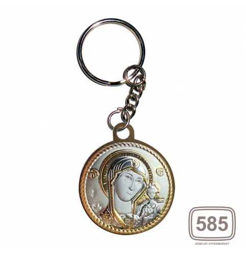Ікона Богородиця Казанська на металевому брелоку MB/E1321-8X *