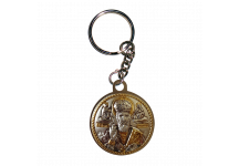 Ікона подвійна Святий Миколай та Спаситель на металевому брелоку MB/E1321-18X *
