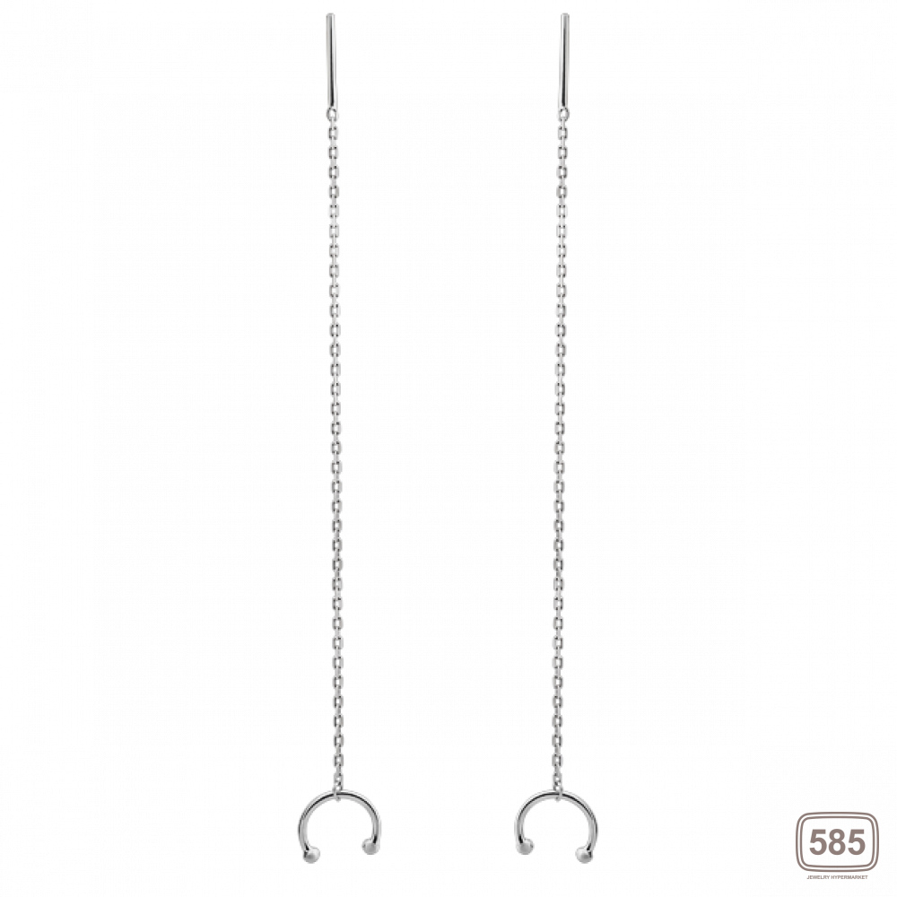 Срібні сережки протяжки Підкови стилізовані ВС-166 *