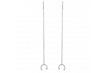Серебряные серьги протяжки Подковы стилизованные ВС-166 *