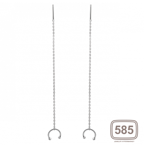 Срібні сережки протяжки Підкови стилізовані ВС-166 *