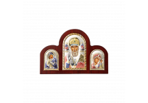 Триптих со Святым Николаем, Богородицей Казанской и Богородицей Владимирской в цвете