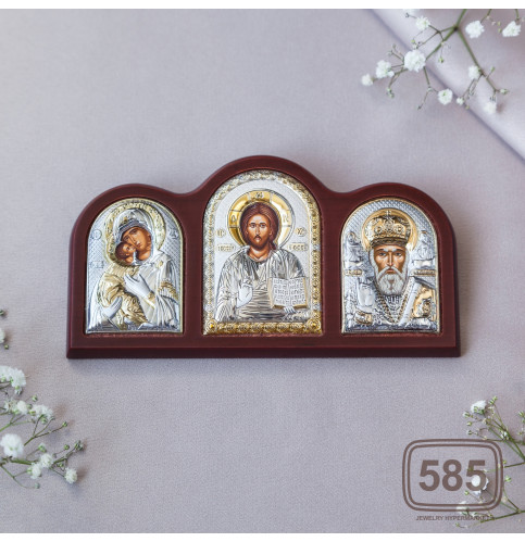 Триптих зі Спасителем, Богородицею Володимирською та Святим Миколаєм
