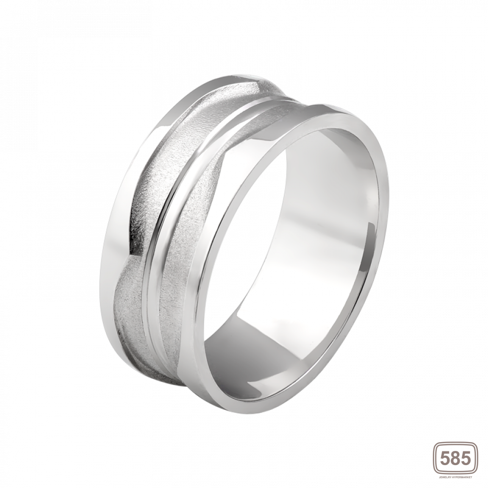 Обручальное кольцо серебреное 