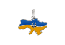 Підвіска срібна Карта України