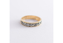 Серебряное кольцо Цветочки с позолотой