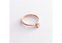 Золотое помолвочное кольцо (фианит)