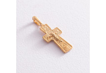 Серебряный православный крестик с позолотой