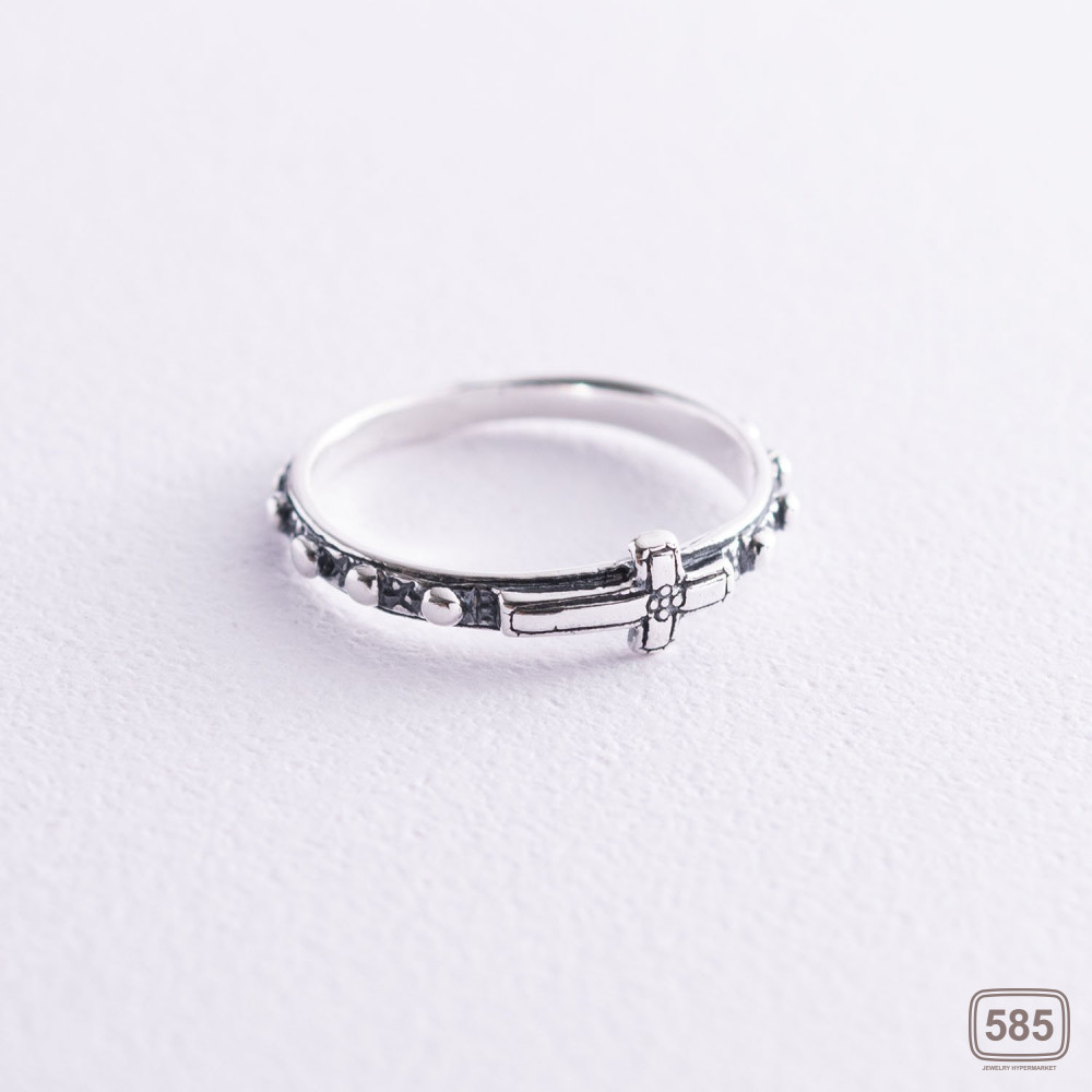 Срібний перстень Розарій (чорніння)