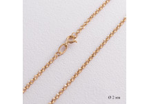 Золотая цепочка плетение Ролло (2.0 мм)