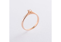 Золотое помолвочное кольцо (циркон Swarovski) 
к06222