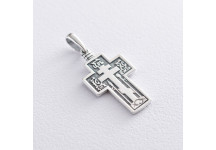 Серебряный православный крест с чернением