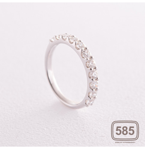 Золотое кольцо с дорожкой камней (бриллианты)