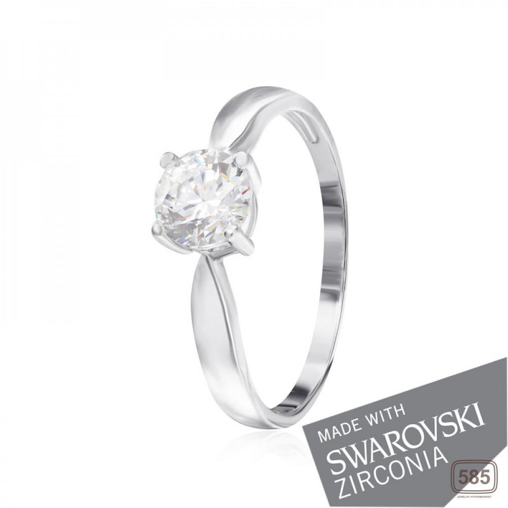 Срібна каблучка з цирконієм SWAROVSKI ZIRCONIA