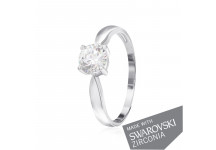 Срібна каблучка з цирконієм SWAROVSKI ZIRCONIA