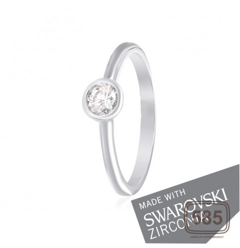 Срібна каблучка з цирконієм SWAROVSKI ZIRCONIA