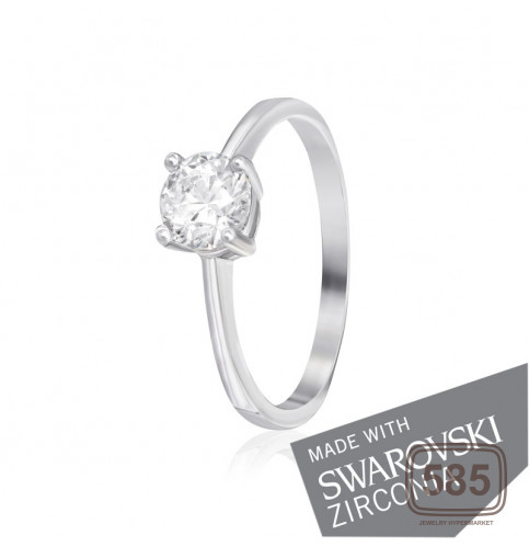 Срібна каблучка з цирконієм SWAROVSKI ZIRCONIA