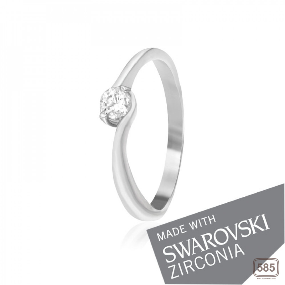 Срібна каблучка з цирконієм SWAROVSKI ZIRCONIA