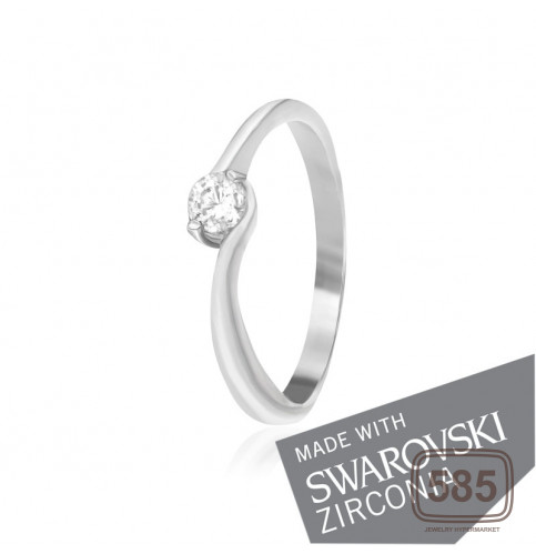 Срібна каблучка з цирконієм SWAROVSKI ZIRCONIA