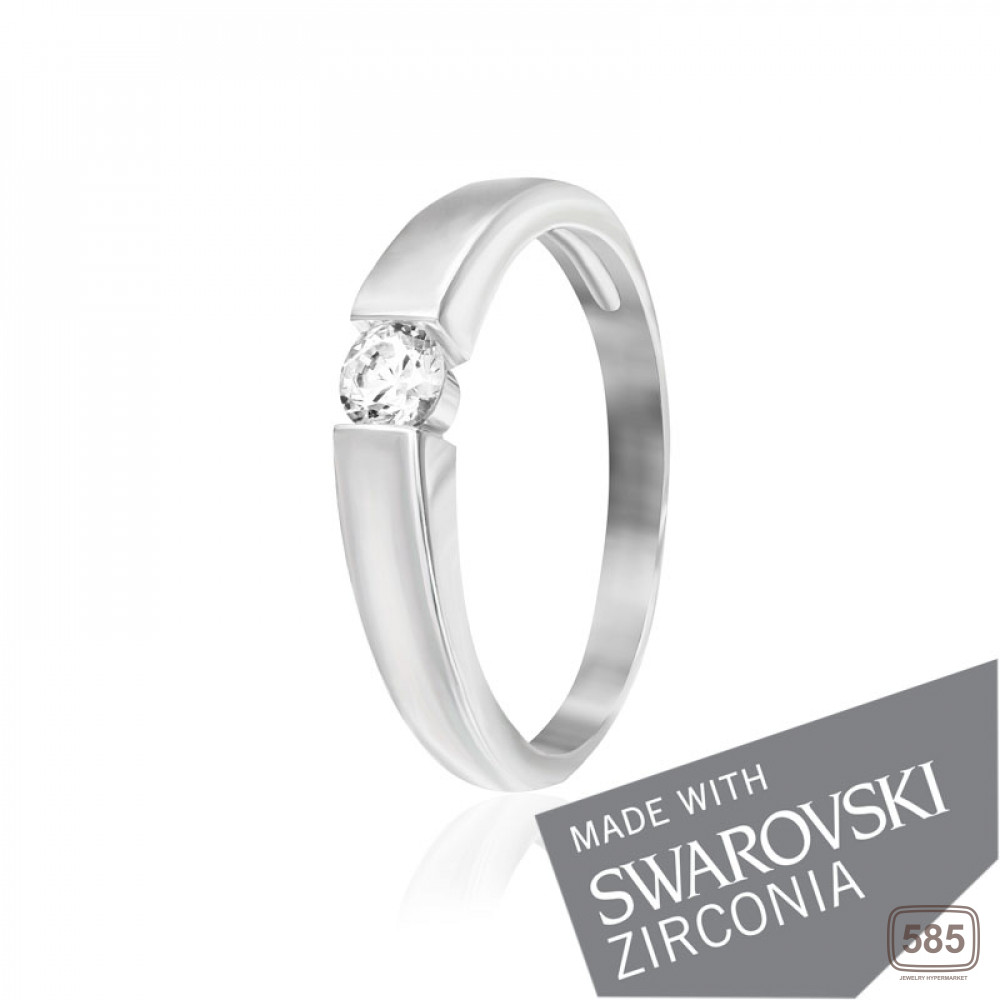 Срібна каблучка з цирконієм SWAROVSKI ZIRCONIA