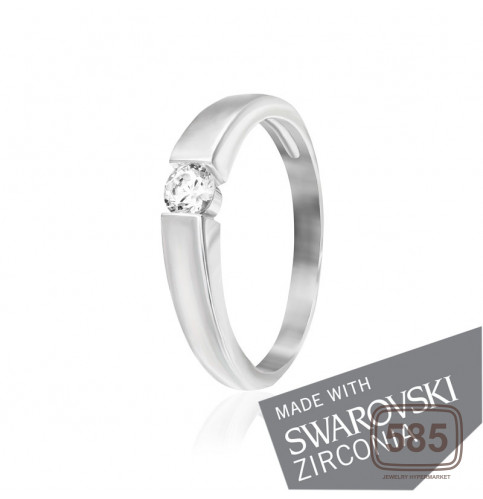 Срібна каблучка з цирконієм SWAROVSKI ZIRCONIA