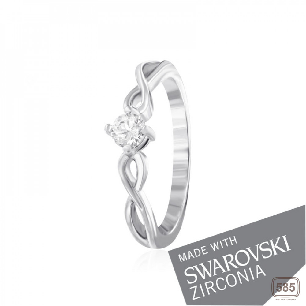 Срібна каблучка з цирконієм SWAROVSKI ZIRCONIA