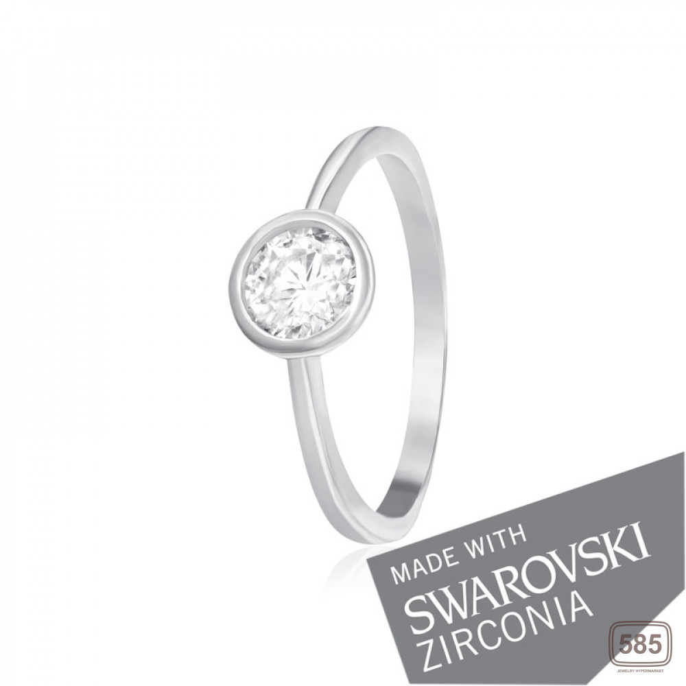 Срібна каблучка з цирконієм SWAROVSKI ZIRCONIA